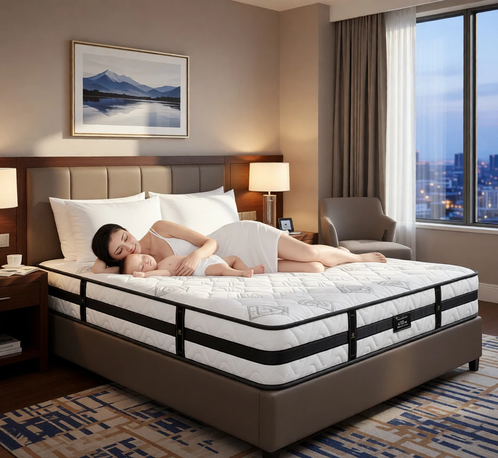 Massage 3 Zone Pocket Spring Hybrid King Size Durable Breathable Mattress Compress Roll Packing Design Bedroom Home Furniture
