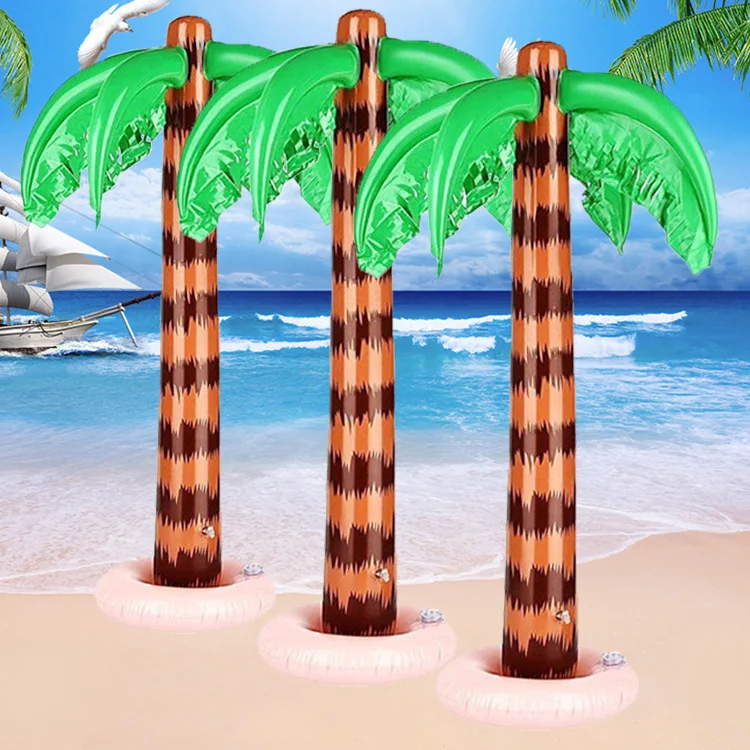 95cm aufblasbare Kokosnuss baum Außen dekoration grüne Pflanze aufblasbare Baumhof Schwimmbad Dekoration Stütze Baum – Detail 2
