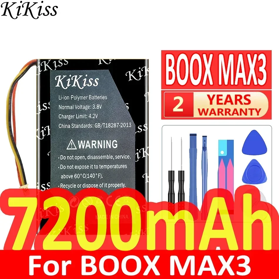 6900mAh/7200mAh KiKiss Powerful Battery For Onyx BOOX Note lite MAX 2 3 MAX2 MAX3 2588158 Ebook