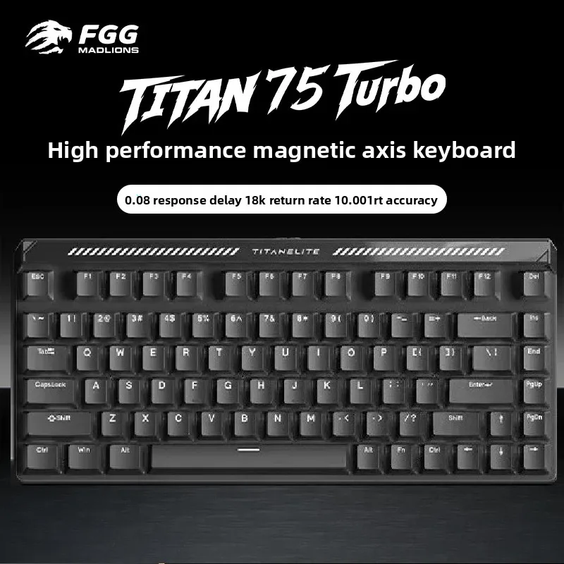 FGG Madlions Titan 75 Turbo Magnetic Switch Gaming Keyboard 18000Hz Polling Rate 0.08ms Response Mechanical Keypad for PC Esport