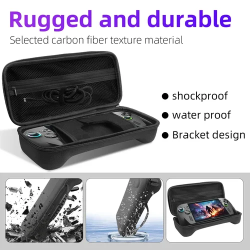 Imagen 2 del producto Estuche de transporte para ROG Xbox Ally / Ally X portátil, bolsa de almacenamiento dura de EVA impermeable a prueba de golpes accesorios protectores portátiles
