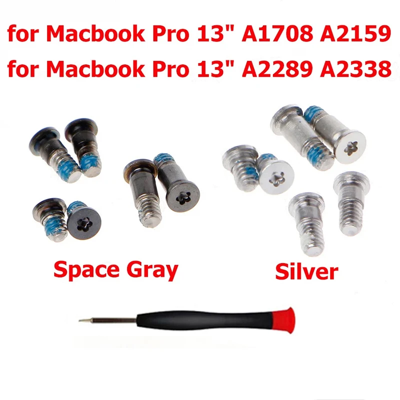 New Silver Space Gray Bottom Case Screw Screws For Macbook Pro A1708 A2159 A2289 A2338