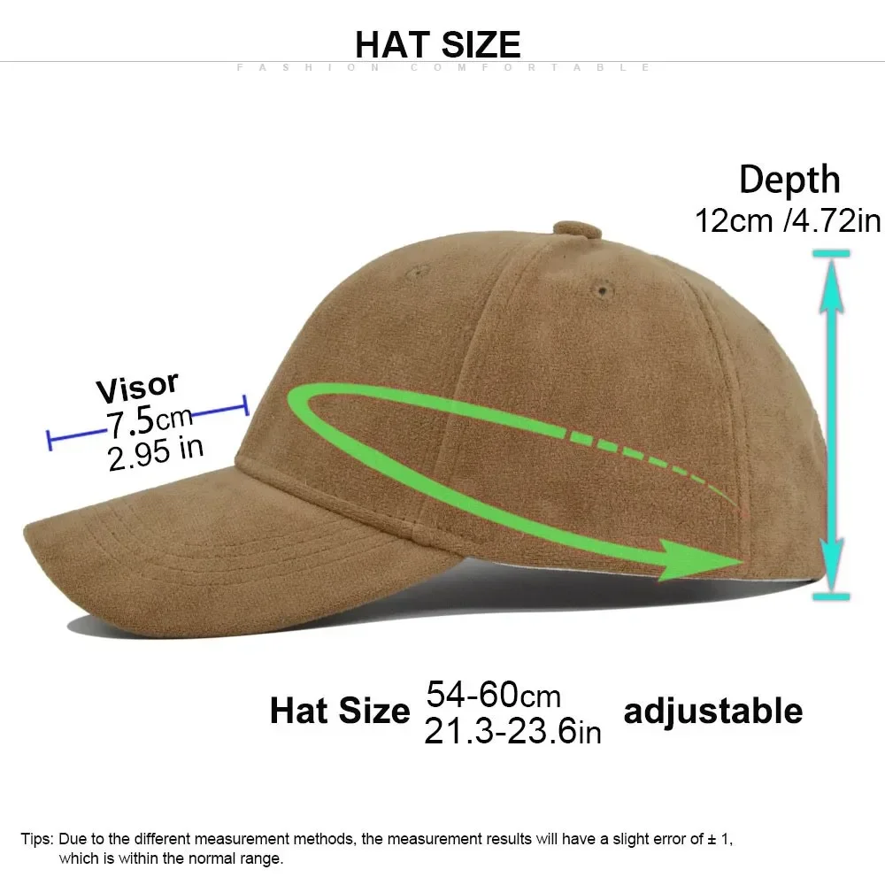 Fashion Suede Baseball Caps For Men Women Autumn Winter Solid Retro Snapback Hip Hop Hat Unisex Street Adjustable Sun Visor Caps image 6