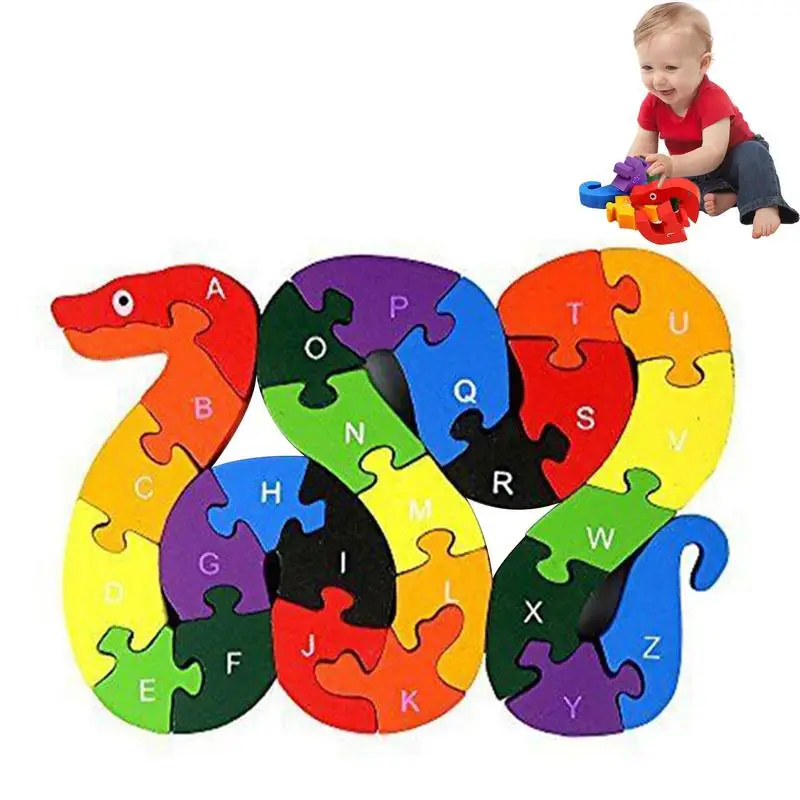 

Alphabet Jigsaw Puzzle Cognition English Letter Animal Jigsaw Puzzle Toys Preschool Letters And Numbers Puzzles For Children