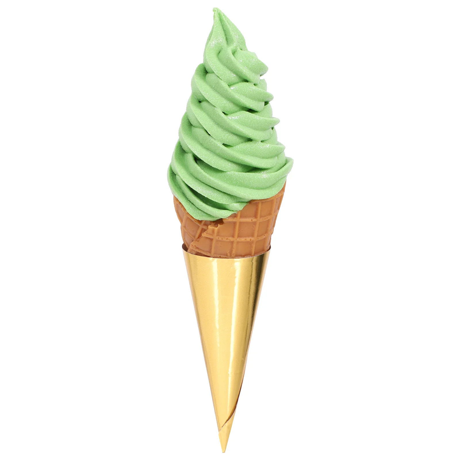 

Simulation Ice Cream Child Toy Fish Tank Mesh Screen Net Pvc Feeder Decoration Fake Cone Model