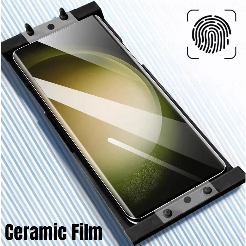 

1-2PCS Ceramic Soft Film for Samsung Galaxy S24 S23ultra s25 S22 S21 S20 Note 20 Ultra 10 Plus Full Glue Curved Screen Protector