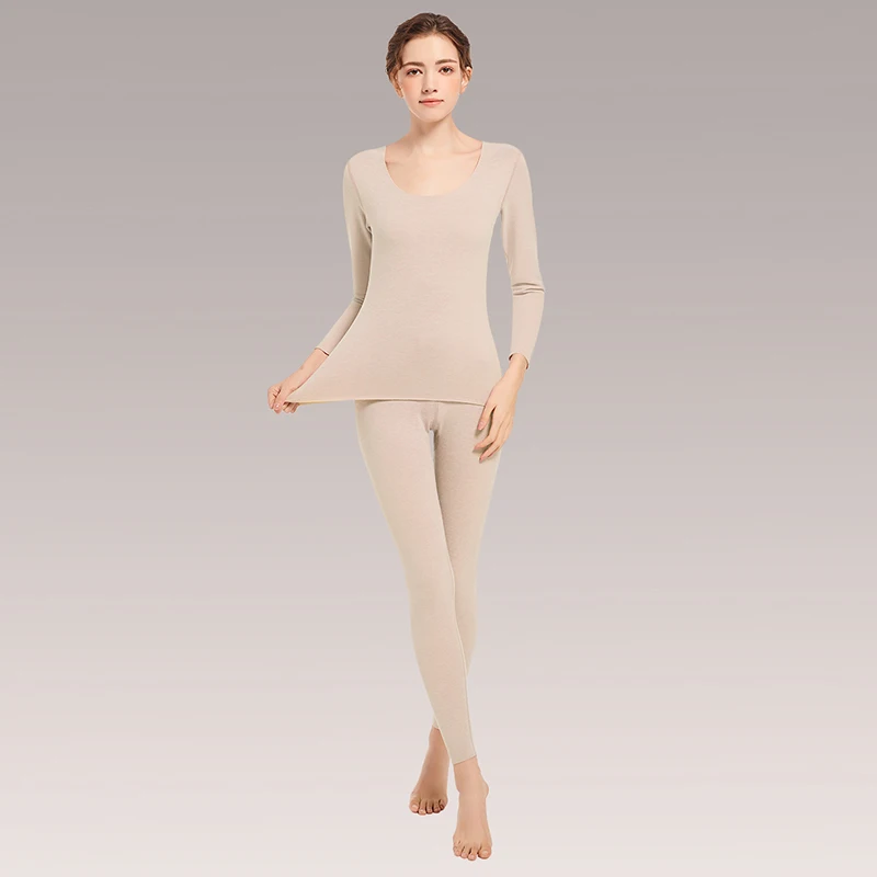 

Women's seamless warm suit thickened and fleece autumn and winter teenagers wear wool long Johns for women