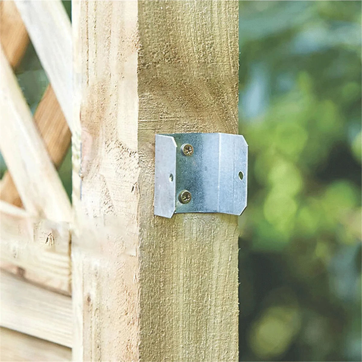 ABNJ รั้วแผงคลิป Trellis U คลิปสําหรับไม้โพสต์, รั้วที่ปลอดภัยหรือ RefixPanel ชุบสังกะสีรั้วคลิป 32 มม.