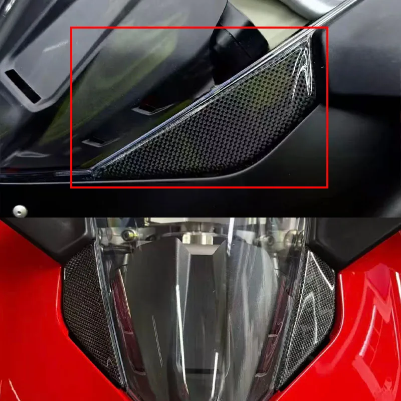 

Motorcycle Carbon Fiber Rear Mirror Front Fairing Modified Parts Decorate Kit For DUCATI Panigale V4 V4S V4R 2018-2023