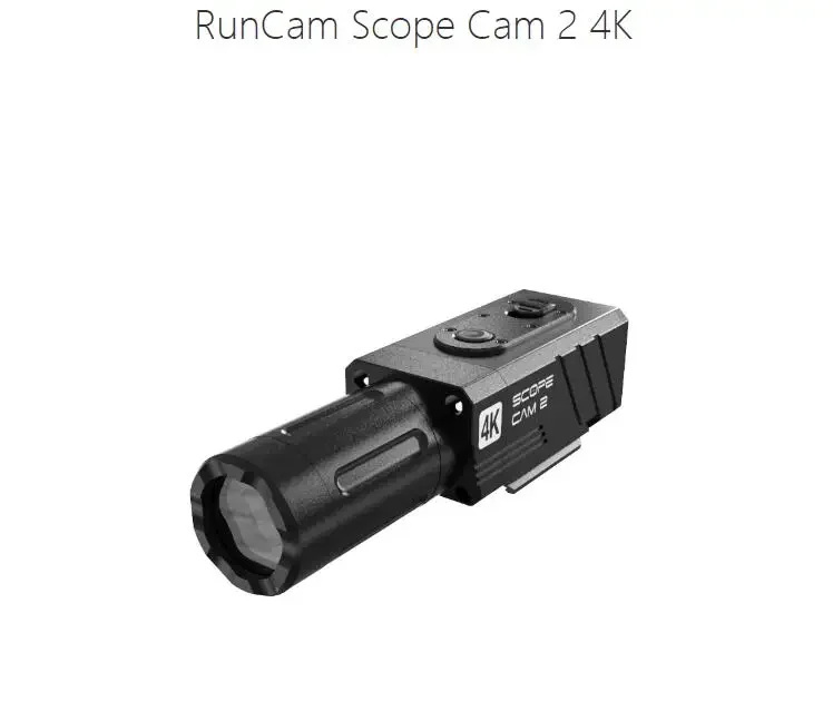 

RunCam ScopeCam 2 4K SCOPE CAM2-4K-L40 Алюминиевый корпус IP64 Водонепроницаемый 4-кратный цифровой зум 30 кадров в секунду Страйкбол Тактический пейнтбол Охота