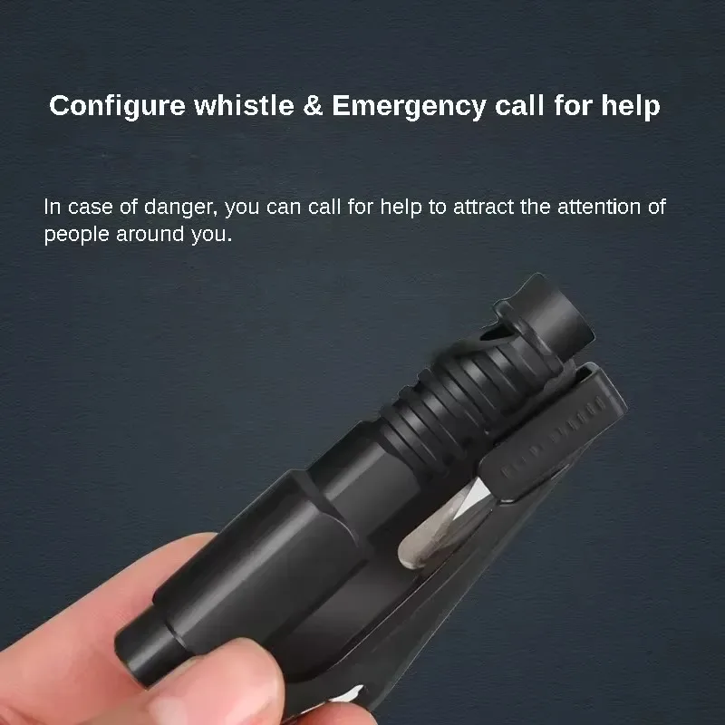 Compact 3-in-1 Car Safety Hammer, Window Breaker & Seat Belt Cutter, Emergency Rescue Tool for Vehicle Accessories