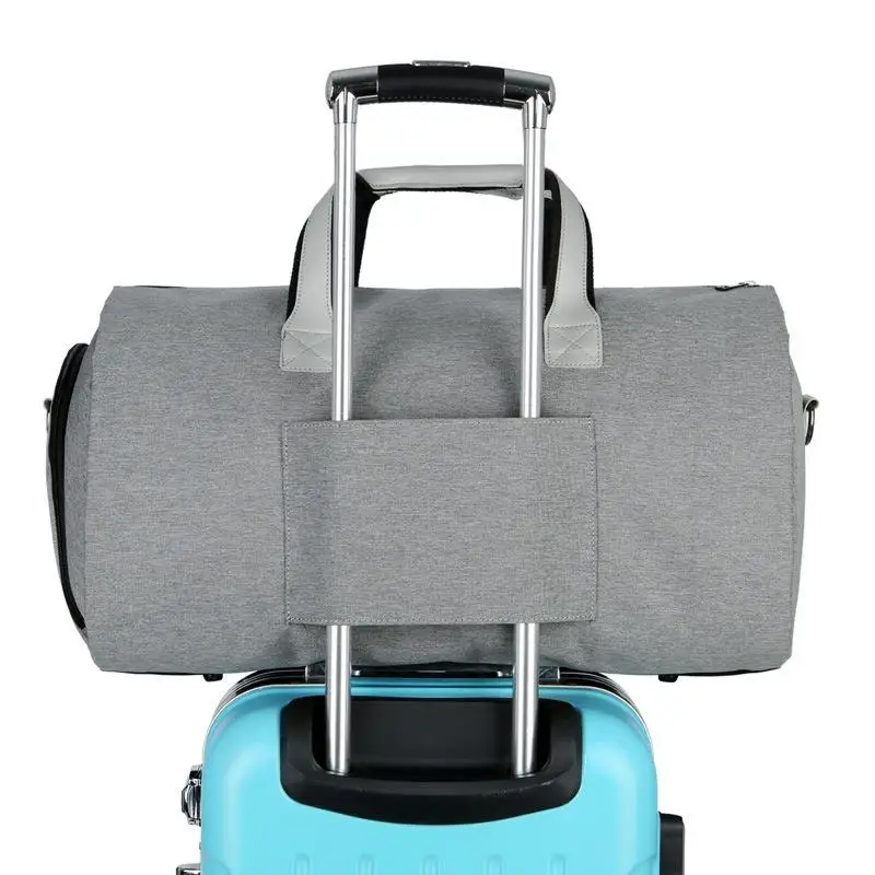 Bolsa de equipaje multifuncional para hombre, bolsa de viaje impermeable con separación en seco y húmedo, bolso de mano para traje cruzado de un solo hombro