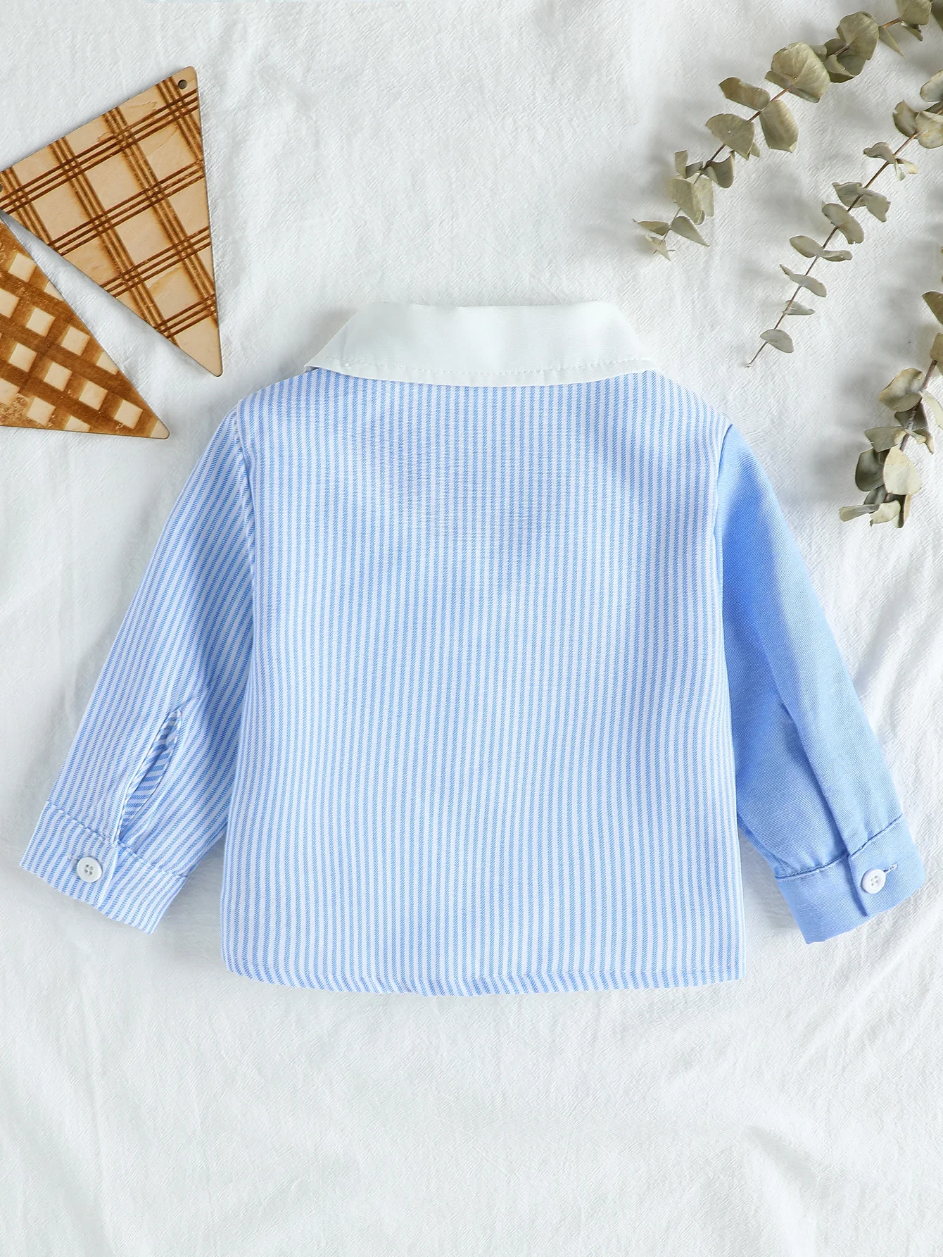 Autumn New Style Baby Boys' Simple Long-sleeve Loose-fitting Shirt Striped Embroidered Shirt for 3M-3Y Boys Casual Shirts