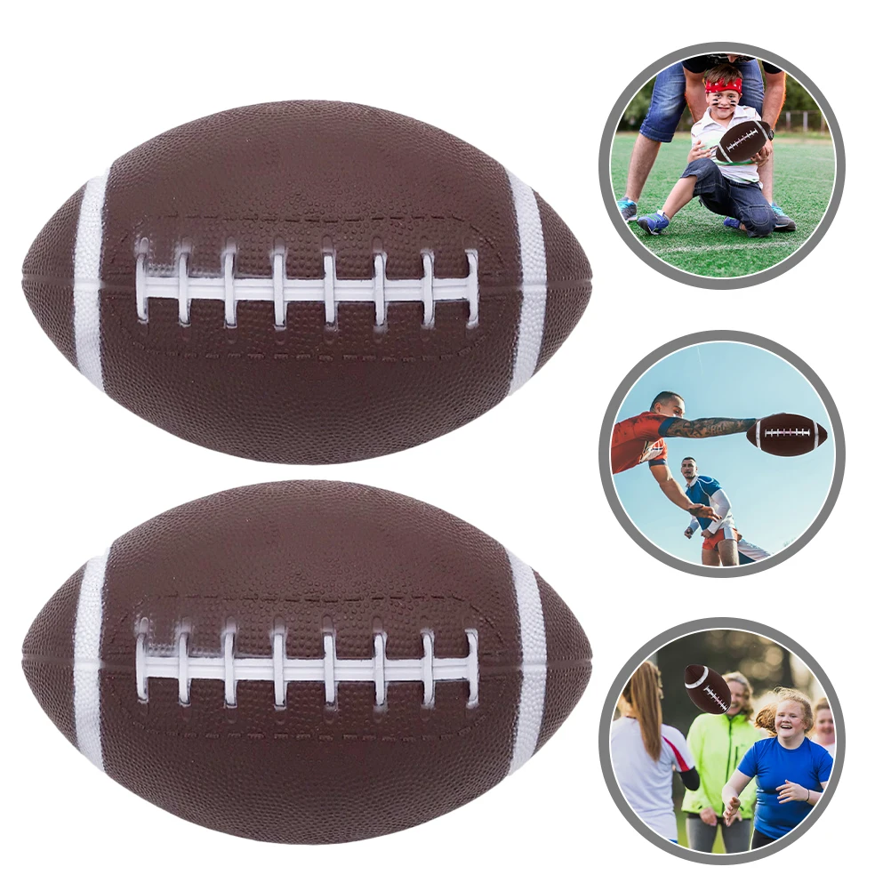 

2pcs Inflatable Rugby Kids Training Children Sports Ball Outdoor Plaything For Toddlers 1-3 Improve Hand-Eye Coordination