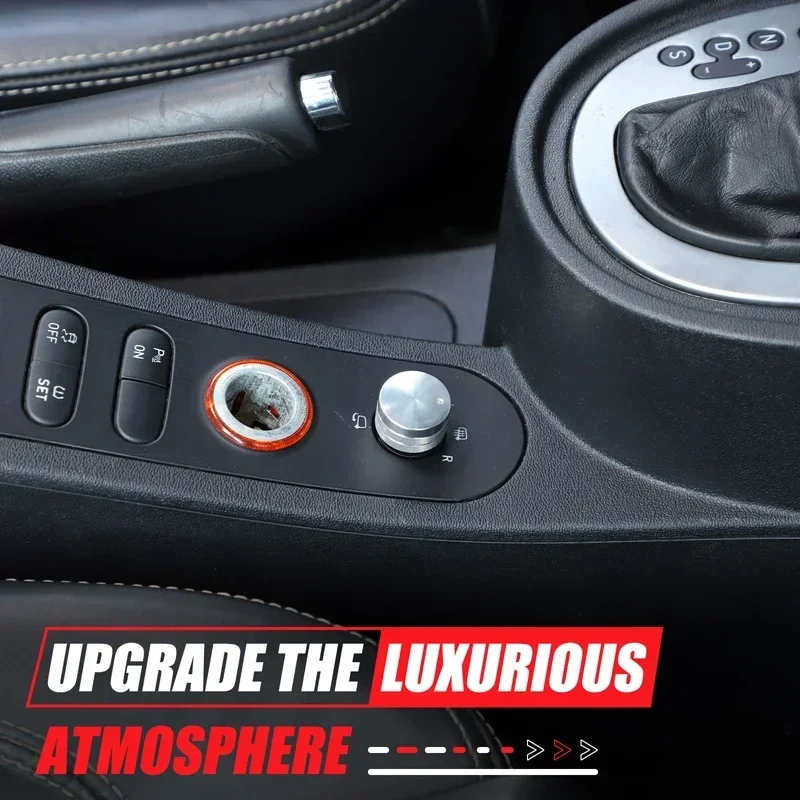 For SEAT Leon León Mk2 1P 2008-2012 Aluminum Alloy Car Center Console Mirror Adjustment Knob Ring Trim Cover Car Accessories
