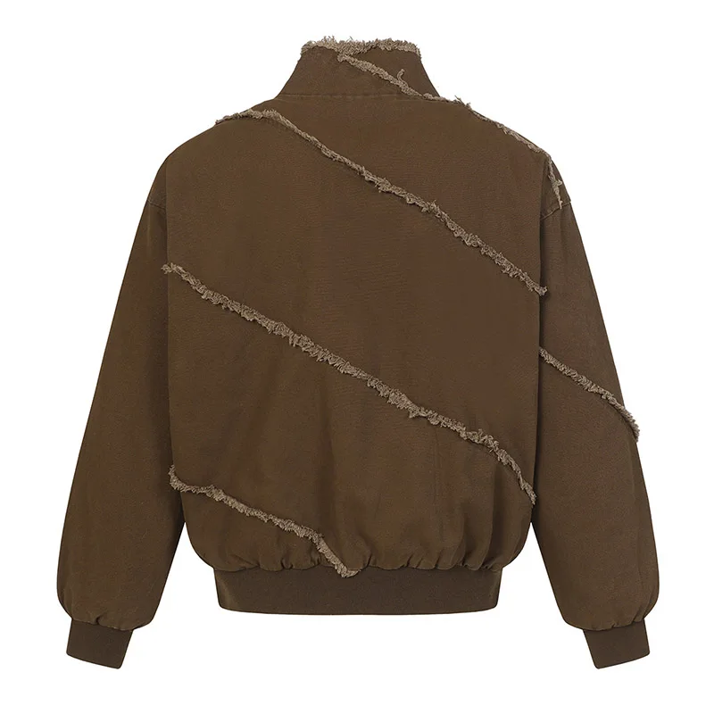 Vintage Oversized Hip Hop Jackets Coats Streetwear Harakuju Patchwork Outwear Tops For Male