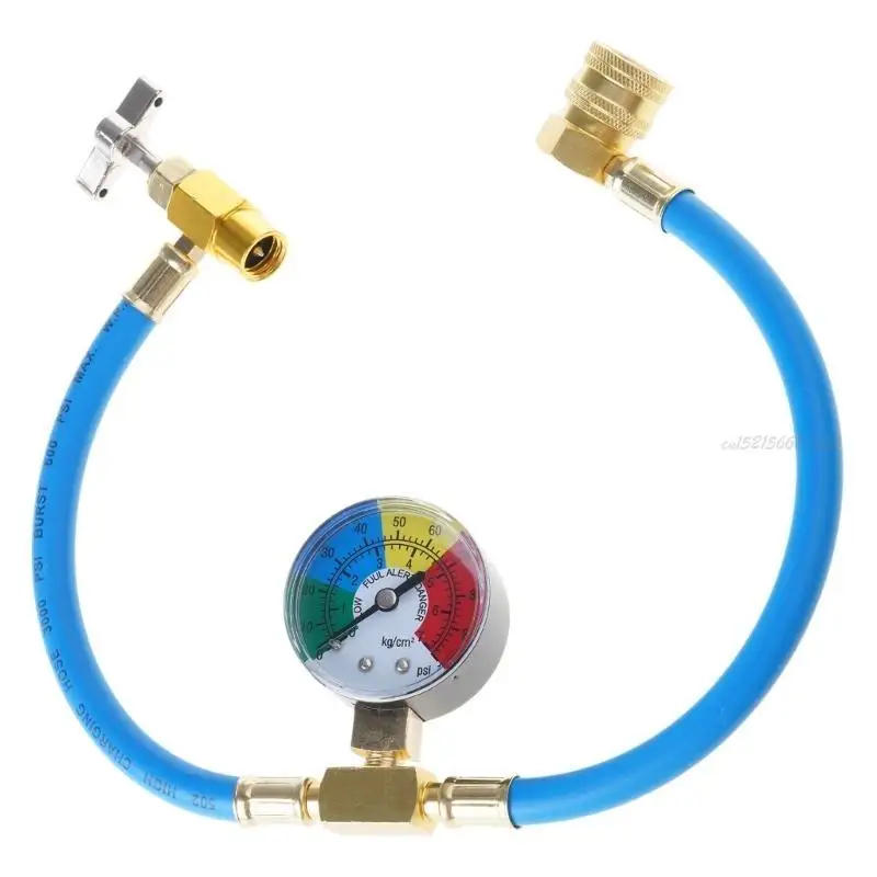 مقياس ضغط 27RB مجموعة خرطوم شحن مجموعة تكييف الهواء شحن المواد النحاسية المواد النحاسية مثالية لأنظمة التبريد