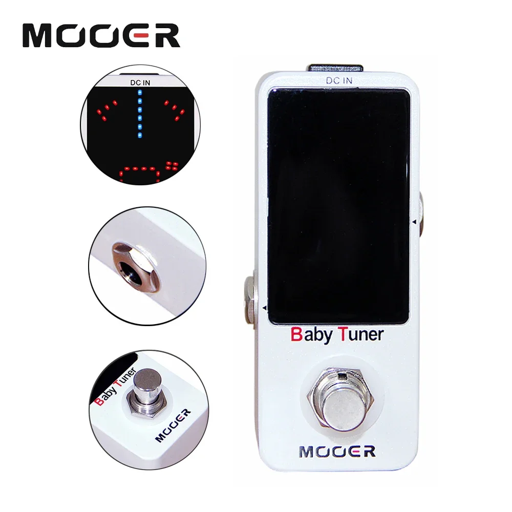 Mooer MTU1 Baby Tuner Guitar Tuner Pedal for Electric Instruments High Precision Guitar Bass True Bypass Guitar Accessories