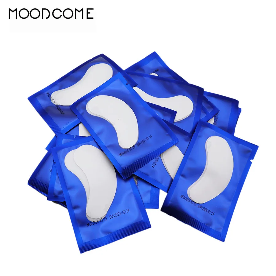 20/50/100pairs Blue Eye Patch For Eyelash Extensions Under Eye Pads Silicone Lint Free Women DIY Lash Extension Supplies Tools