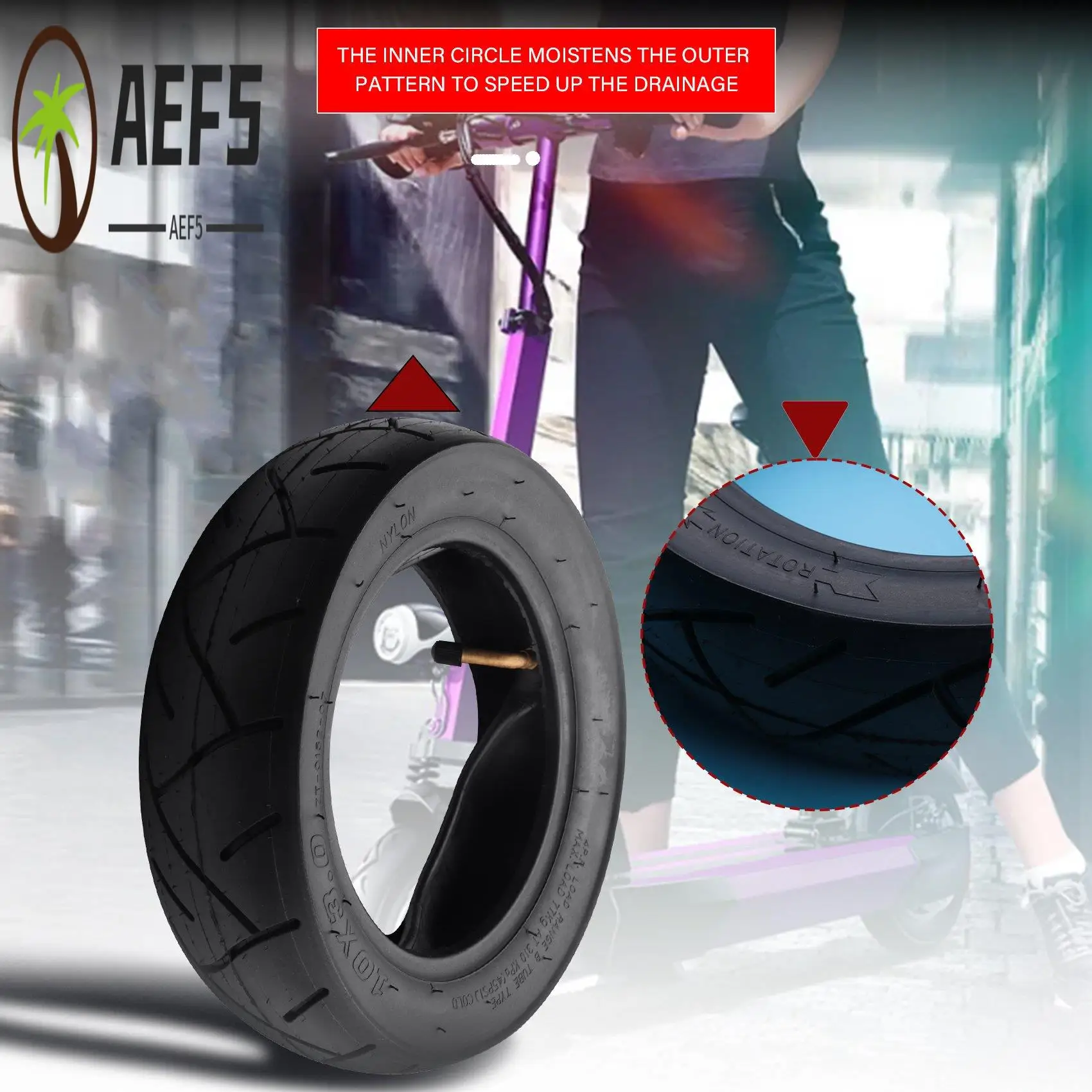 

AEF5-шина для электрического скутера 10X3,0, комплект внутренних и внешних шин для KUGOO M4 PRO, электрический скутер, картинги, квадроцикл