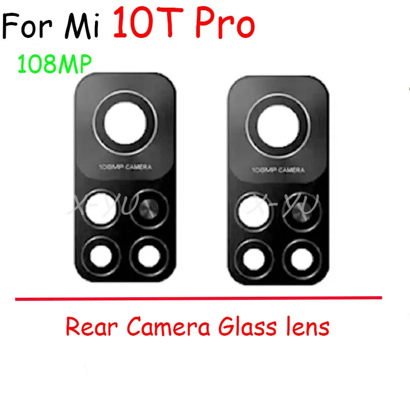 

2PCS For Xiaomi Mi 10 10A 10C 10T 10S 5G Pro Lite Ultra Rear Camera Glass Lens Cover With Adhesive Sticker Repair Parts