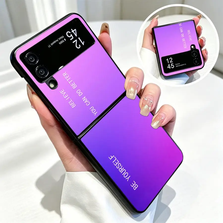 Hülle für Samsung Galaxy Z Flip 8 Flip7 FE Flip3 Z Fold 8 7 6 5 4 3 Flip6 Flip5 Flip4 Z Flip 7 6 5 4 3 Rückseitige Handyhülle Funda