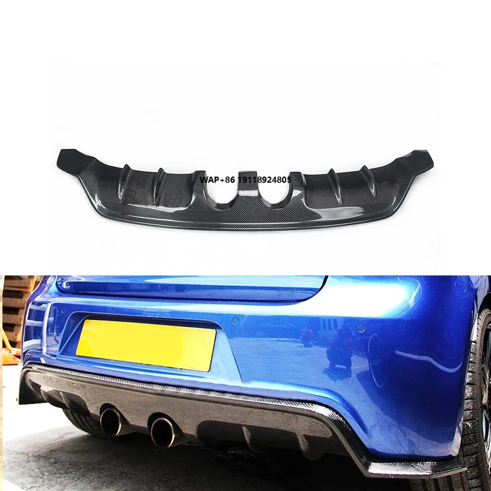 

MK6 Carbon Fiber Rear Diffuser Lip for VW Golf VI 6 R20 Bumper