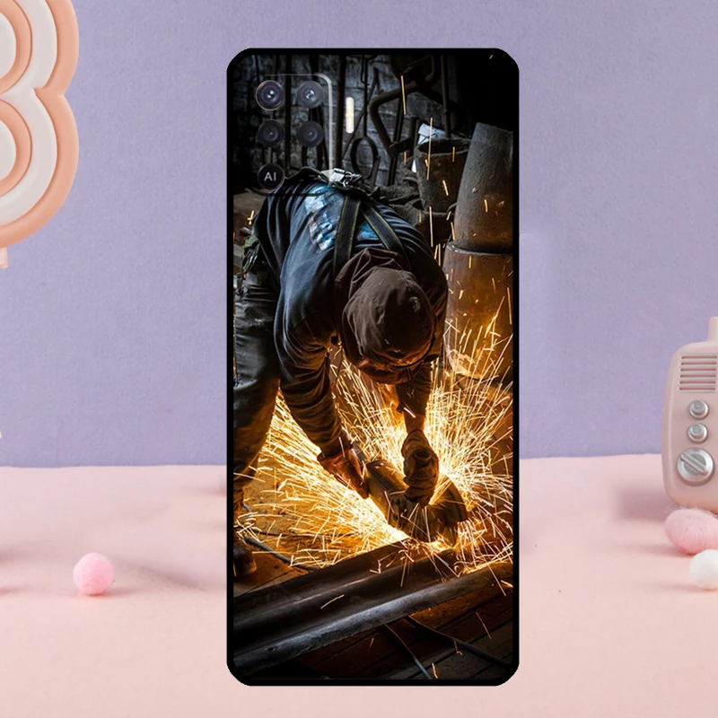 لحام لحام الساخن المعادن عامل جراب هاتف ل ممن لهم A80 A60 A40 A94 A54 A98 A78 A18 A38 A58 A16 A76 A96 A17 A77 A74 A57S A15 #5