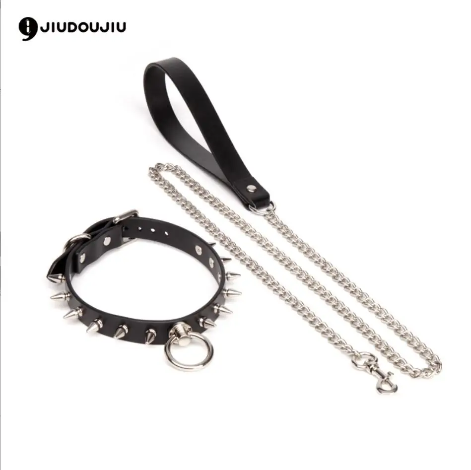 BDSM مثير حلقة طوق فاسق مشبك برشام مسنبل الجلود التعادل المقود تسخير عبودية الجنس لعب للوضعية الرقيق المثيرة اللعب S3049
