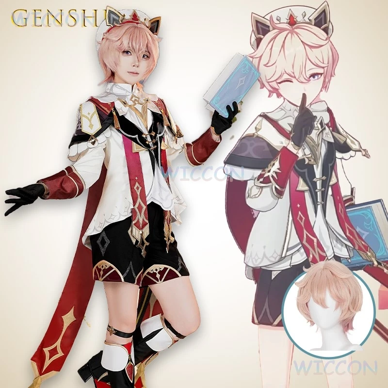 ‌ Игра Genshin Impact Mondstadt Dahlia Косплей Костюм Одежда для мальчика Аниме Стиль персонажа Двойное проникновение Хэллоуин