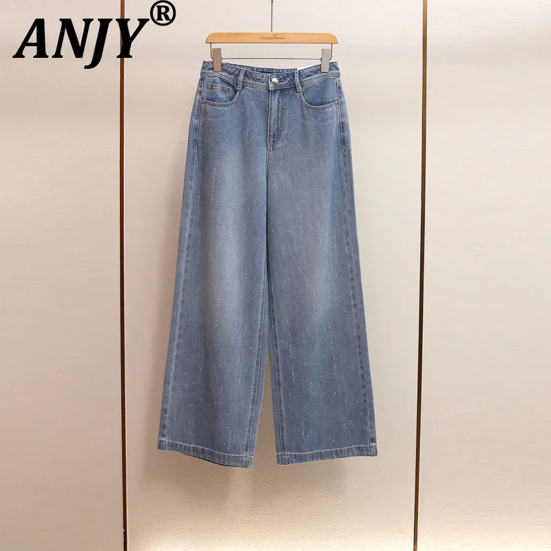 ANJY คอลเลคชั่นฤดูใบไม้ร่วง-ฤดูหนาว ใหม่ล่าสุด แฟชั่นผู้หญิงสไตล์ฝรั่งเศส ระดับไฮเอนด์ ประดับเพชรระยิบระยับ ดีไซน์หรูหรา ทันสมัย เหมาะสำหรับสาวออฟฟิศ ใช้งานได้หลากหลาย รุ่น A15597