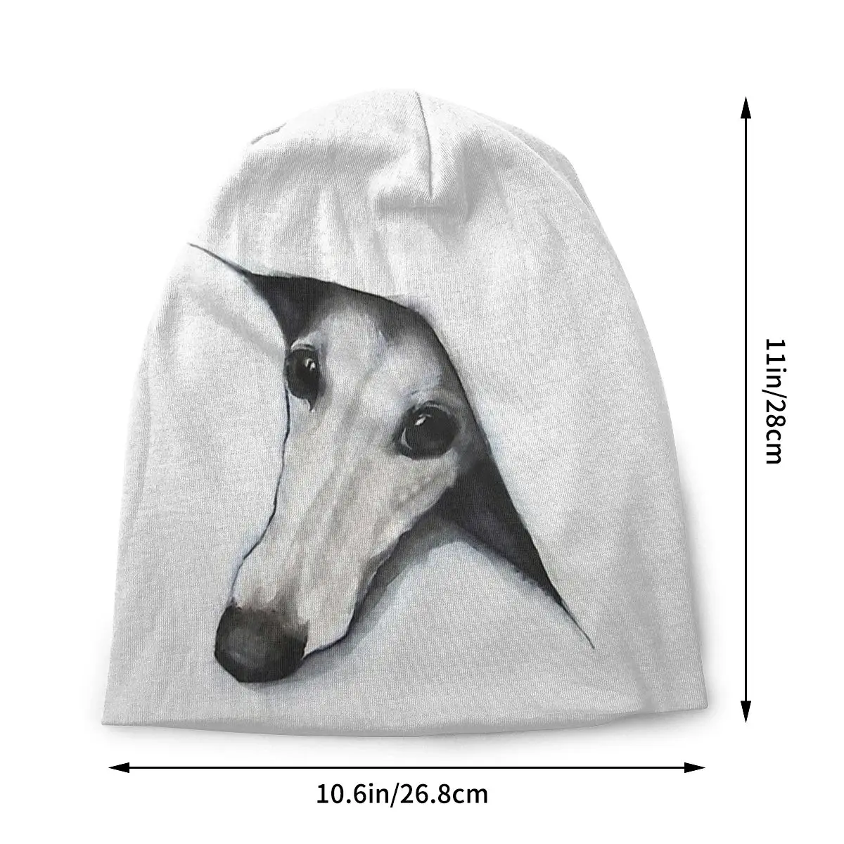 Geryhound Greyhounds Dog Peeping Whippet Men Women Thin Beanies Outdoor Ski Cap Skullies Bonnet Hat