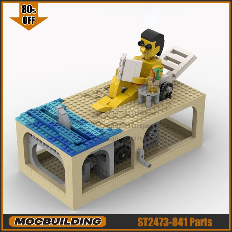 Manual Operation MOC Oblivious Building Block Landscape Sun Bath Model Technology Bricks Educational Toys Birthday Gifts Xmas