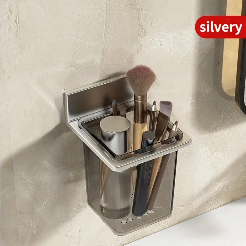 1PC Toothbrush Toothpaste Comb Storage Rack Bathroom Washbasin Toilet  Hole Free Shaver Storage Rack