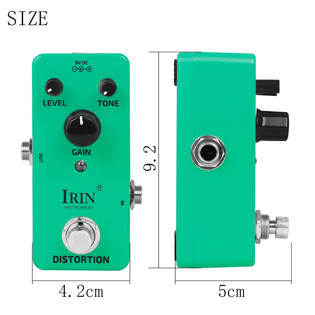 IRIN XG-5 Pedal de efeito de distorção de guitarra Analógico Digital Pedal de distorção para guitarra elétrica True Typass Acessórios de guitarra