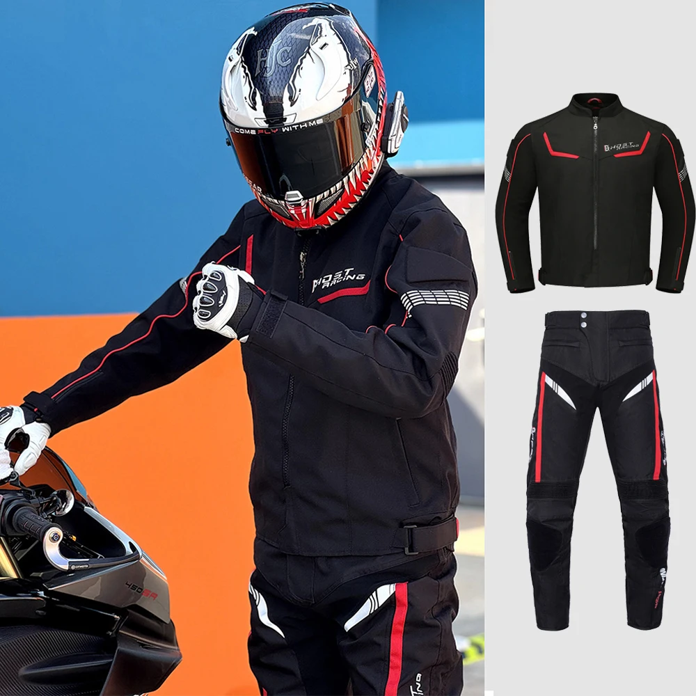 

Windproof Motorcycle Jacket Waterproof Moto Motocross Jacket Motorbike Riding Clothing Men Chaqueta Moto With Protective Gear