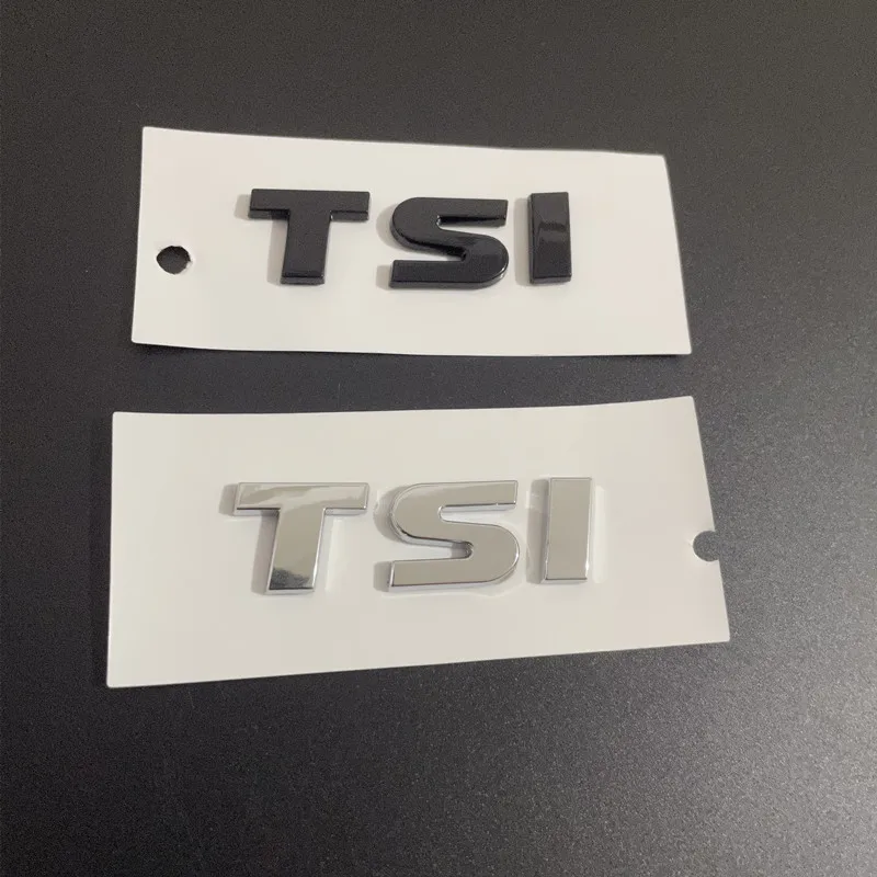 Nuevo logotipo de letras 3D ABS TSI, emblema de coche, insignia para maletero trasero, pegatina para VW Golf Passat Jetta Touareg Scirocco Beetle Vento Sagitar