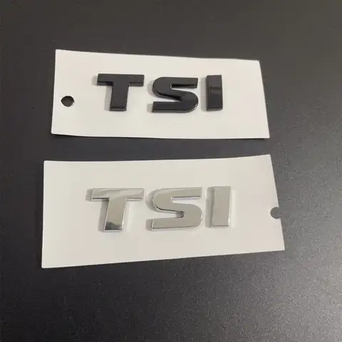 New 3D ABS TSI Letters Logo Car Emblem Rear Trunk Badge Sticker For VW Golf Passat Jetta Touareg Scirocco Beetle Vento Sagitar