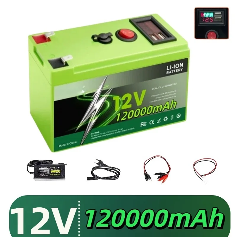 LiFePO4 12V 150Ah Lithium Battery 4000+ Deep Cycles Built-in BMS10-Year Lifetime for UPS Kayak Fish Finder Solar Panel Radio