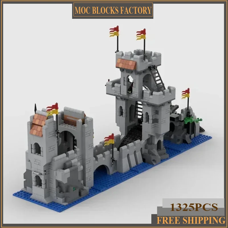 

Medieval Castle Model Moc Building Bricks Lion Castle Long Bridge Technology Modular Blocks Gift Christmas Toy DIY Sets Assembly