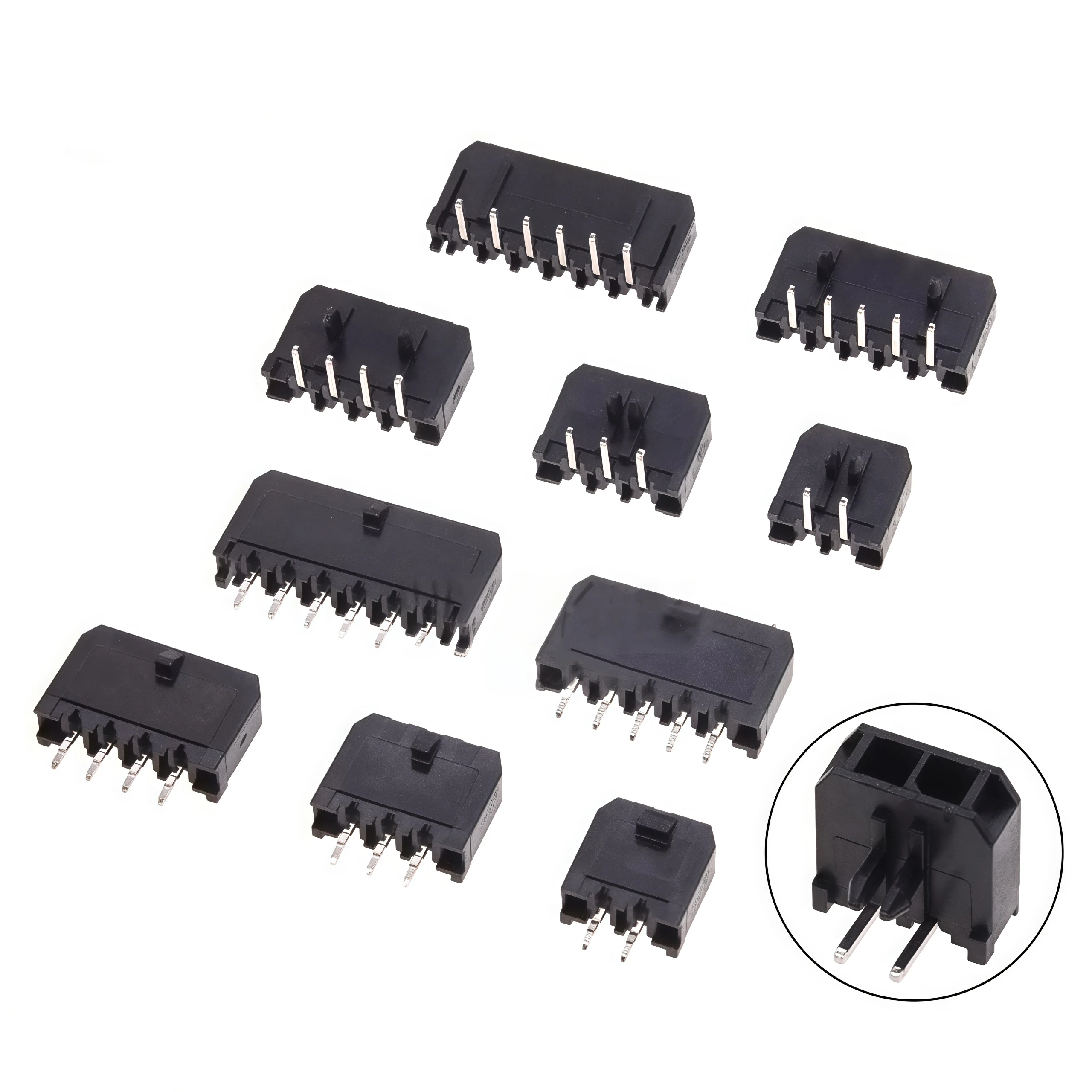 5pcs 3.0mm Pitch Mx3.0 Micro-fit Connector Single Row Straight Curved Right Angle Needle Pin Header 43025 Type Socket 2/3/4-6p