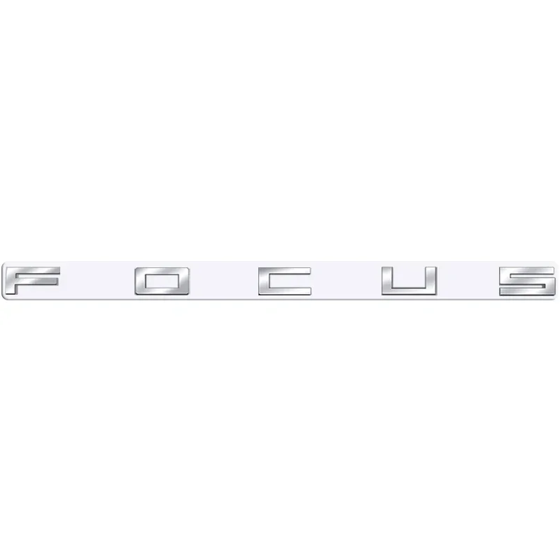 QA Metal 3D Badge Letter Logo Car Rear Trunk Body Sticker Emblem For Ford Focus ST line X Glossy Black Accessories