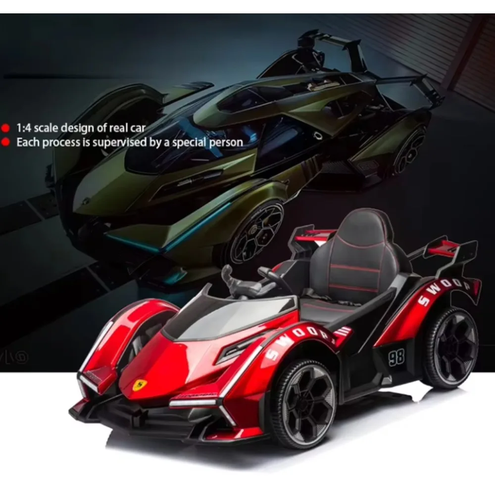 Go-kart elettrico biposto per bambini con veicolo fuoristrada da 12V e sedile regolabile, adatto per ragazzi e ragazze