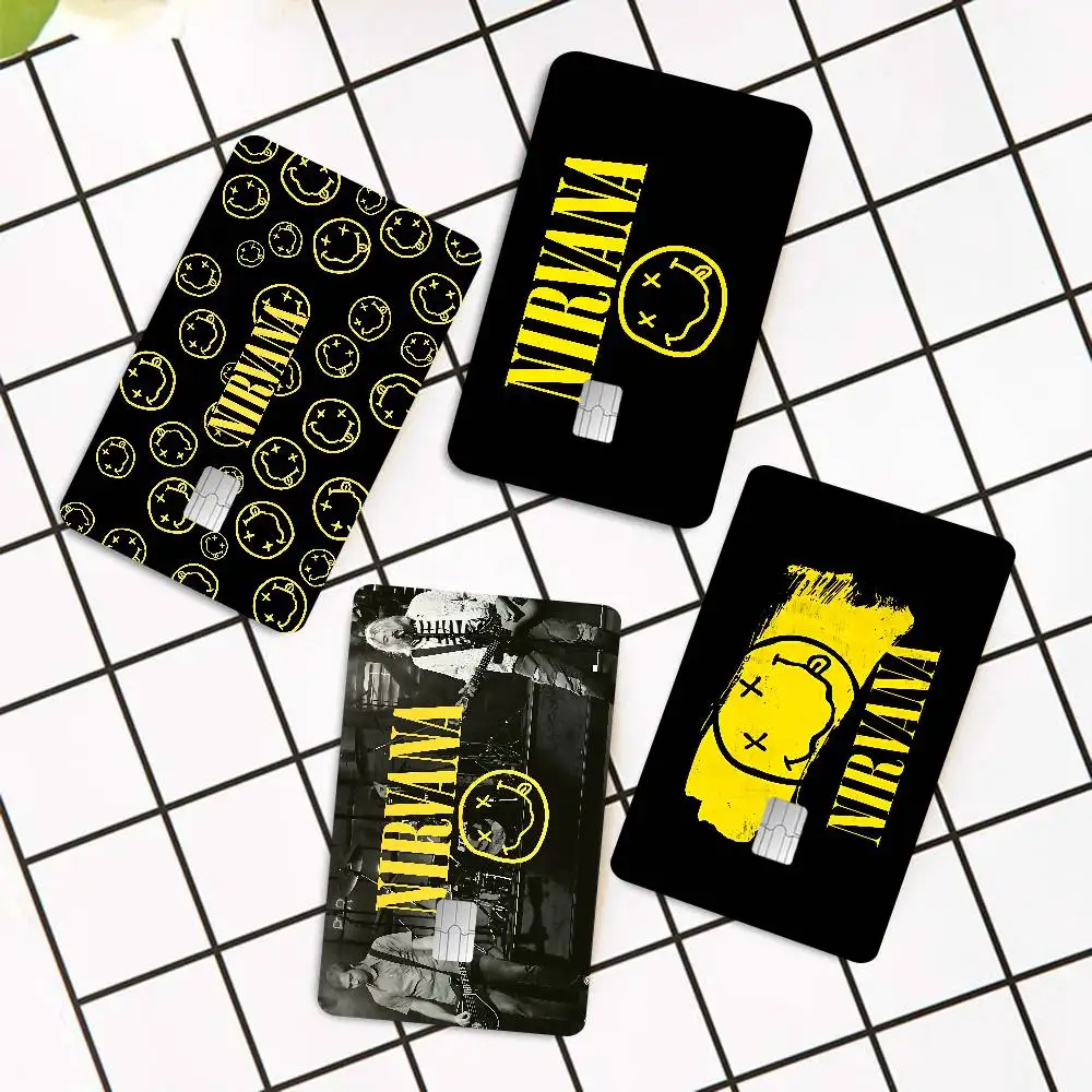 N-Nirvana Band Anime Spend Or Save Funny Shell On Off Ultra Thin No Fade Sticker Skin Cover Film For Debit Credit Card
