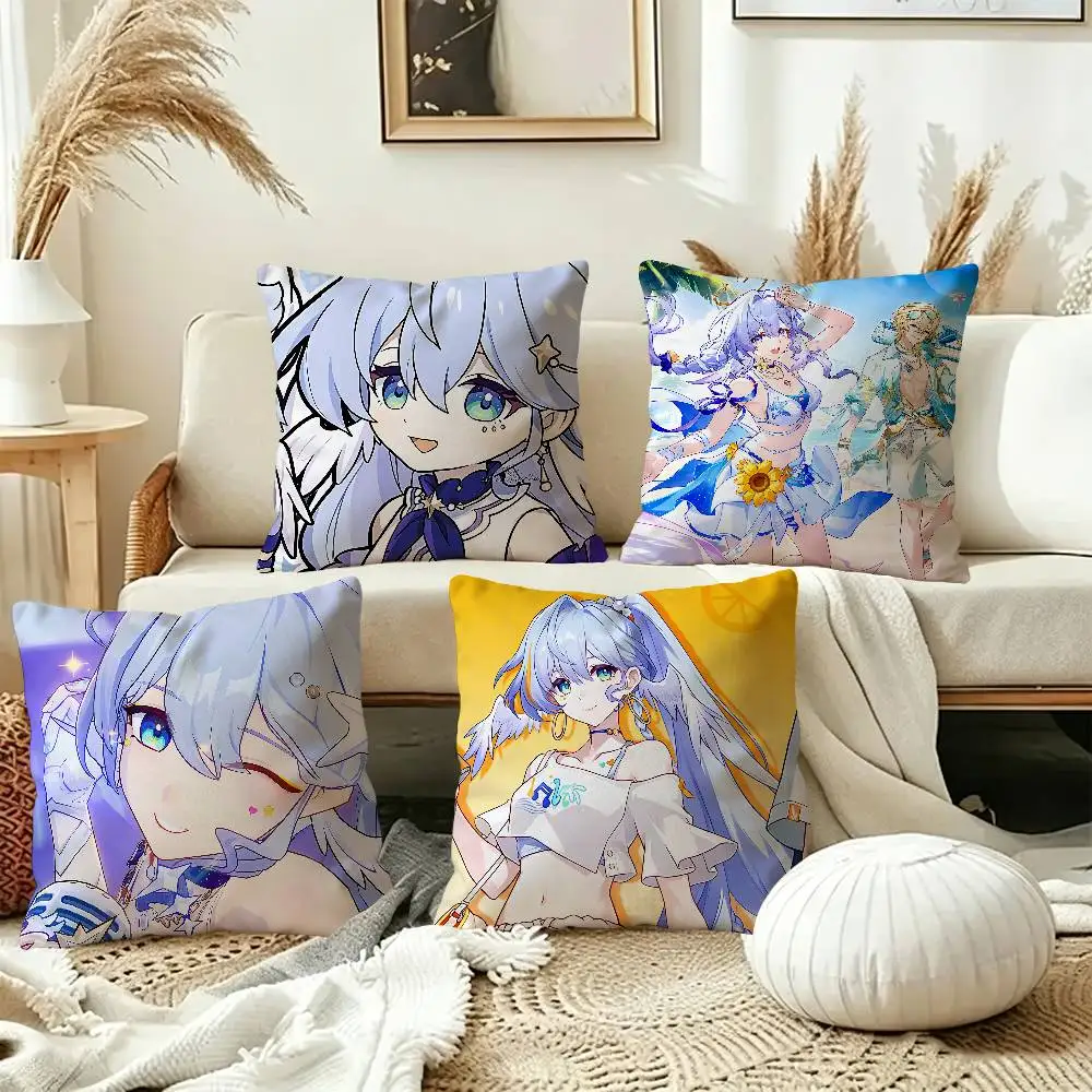 Game Honkai Star Rail ROBIN Cushion Cover Pillowcase Upholstery Sofa Throw Pillow Home Decor Pillowcas