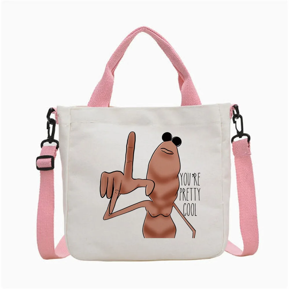 Marcus the Worm tote bag einkaufstasche y2k reusable personnalisable femme