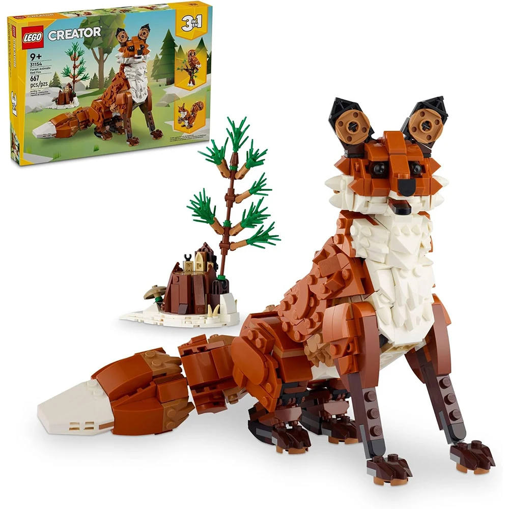 Lego kreative Vielfalt-31154 Waldtiere: Rotfuchs Bau Spielzeug Set, Raum dekoration Ornamente