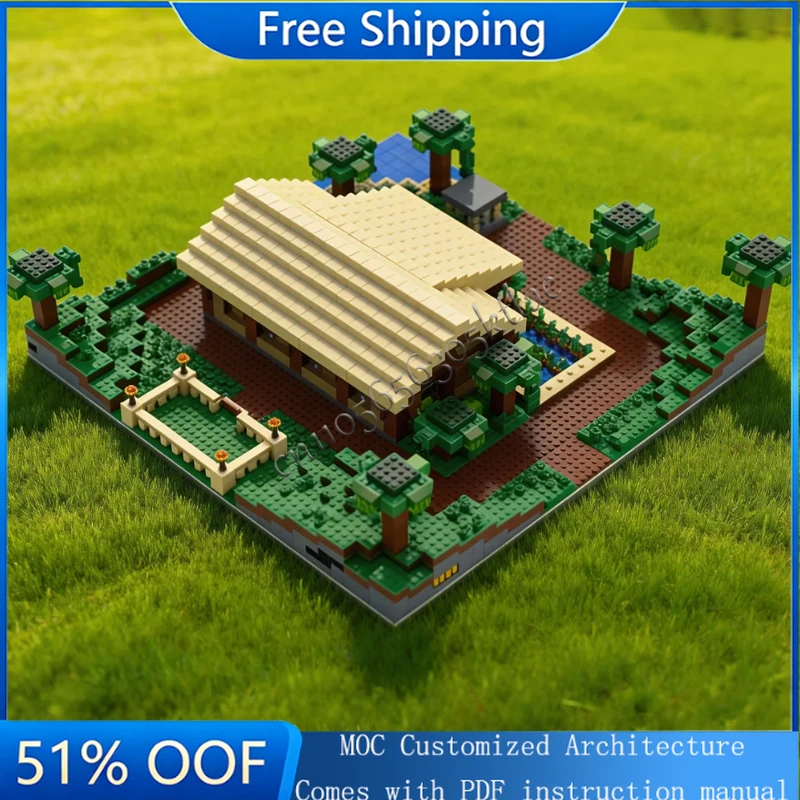 

4105 PCS Forest Classic Mine House Street Views Modular Sport Store Compatible 10282 Building Block Bricks Kid Birthday Gift Toy