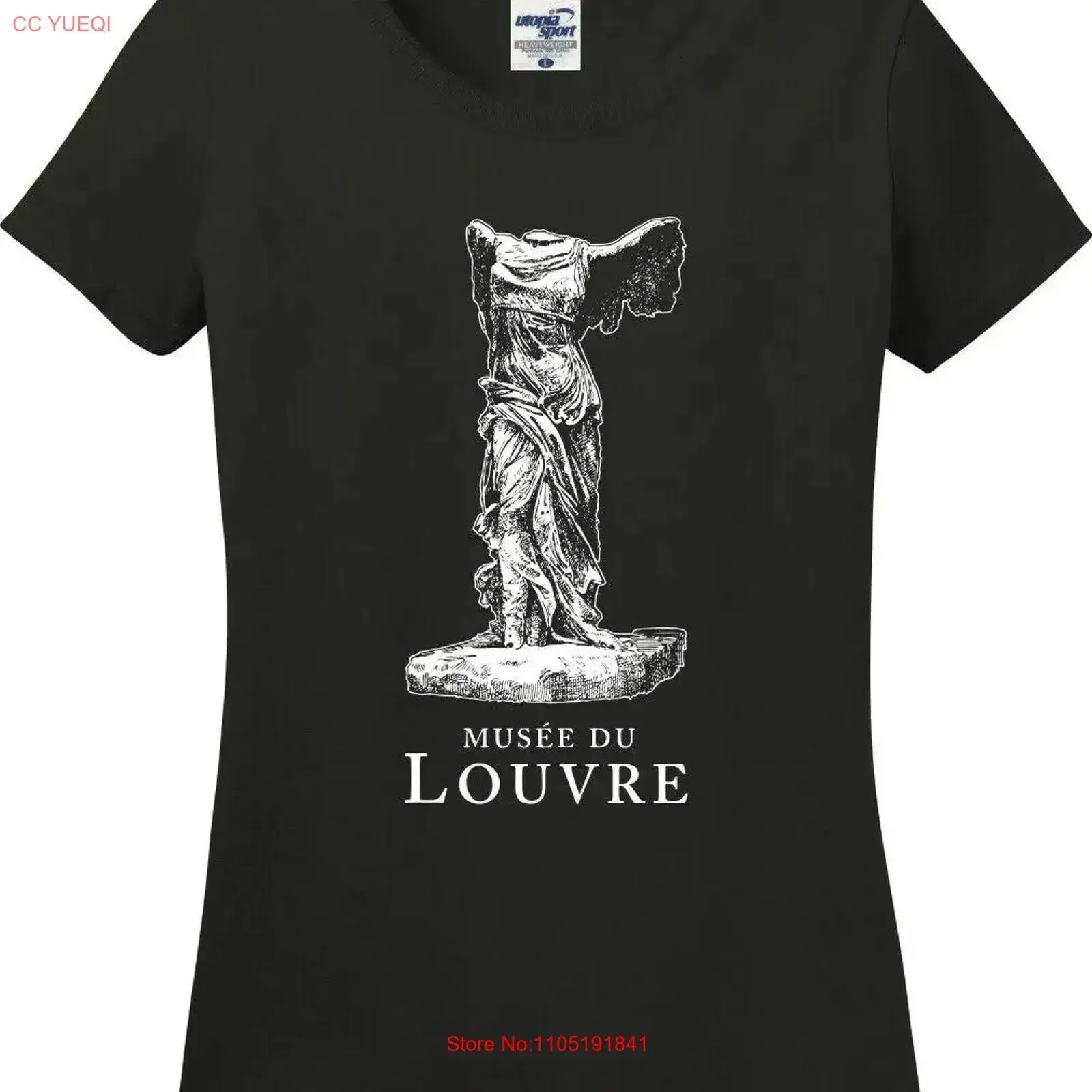 The Louvre Museum Paris France Winged Victory Missy Fit Ladies T Shirt S 3X vintage Washed Stretched streetwear Soft