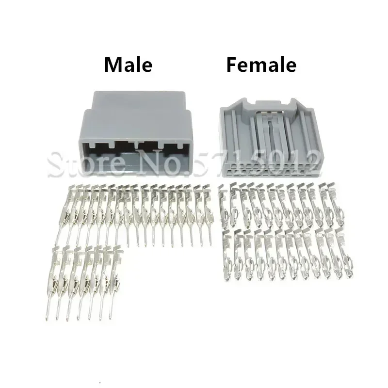 24 Hole Automotive Car CD Player Plug Power Speaker Cable Socket Female Male Auto Plug For Honda CRV Civic